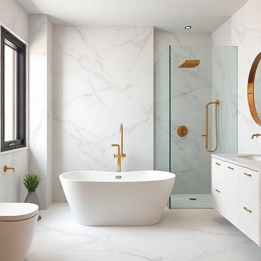 Spa-style bathroom